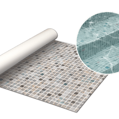 Brun liner till pool, illustreras med vatteneffekten på denna liner