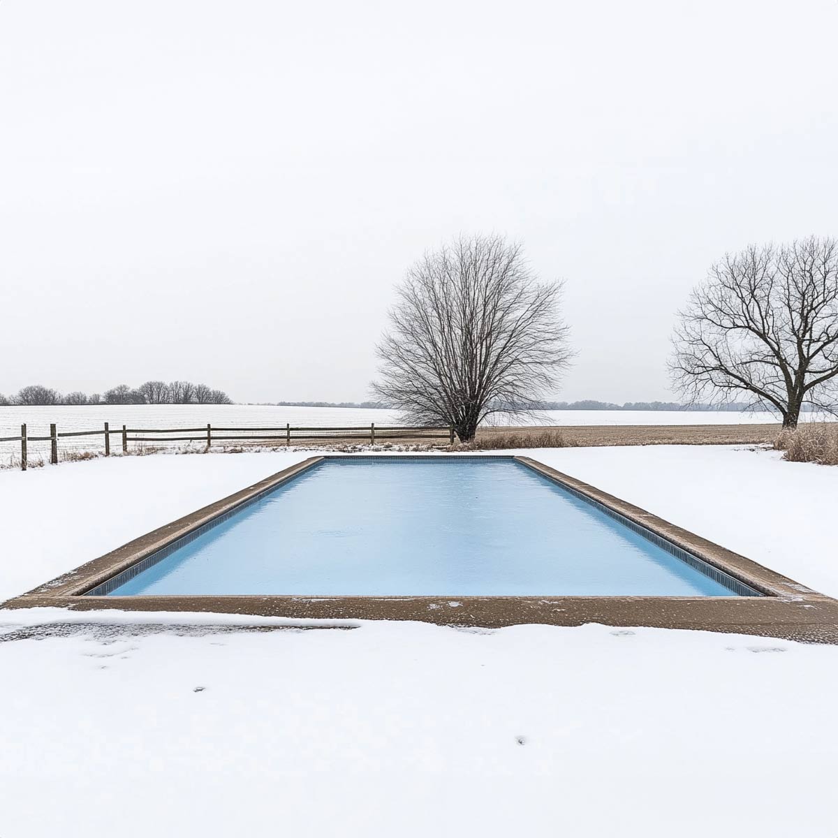 En pool med lamelltäckning som vintertäckning - Foto: Poolgiganten, Plats: Nacka utanför Stockholm